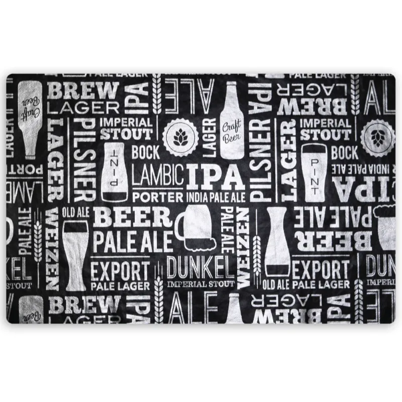 6 Jogo Americano Cerveja Ipa Prata - Impermeável Pvc