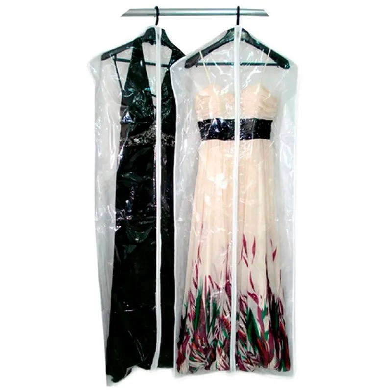 2 Porta/ Capa De Vestido Branco Reforçado C/ Zíper 60x160cm