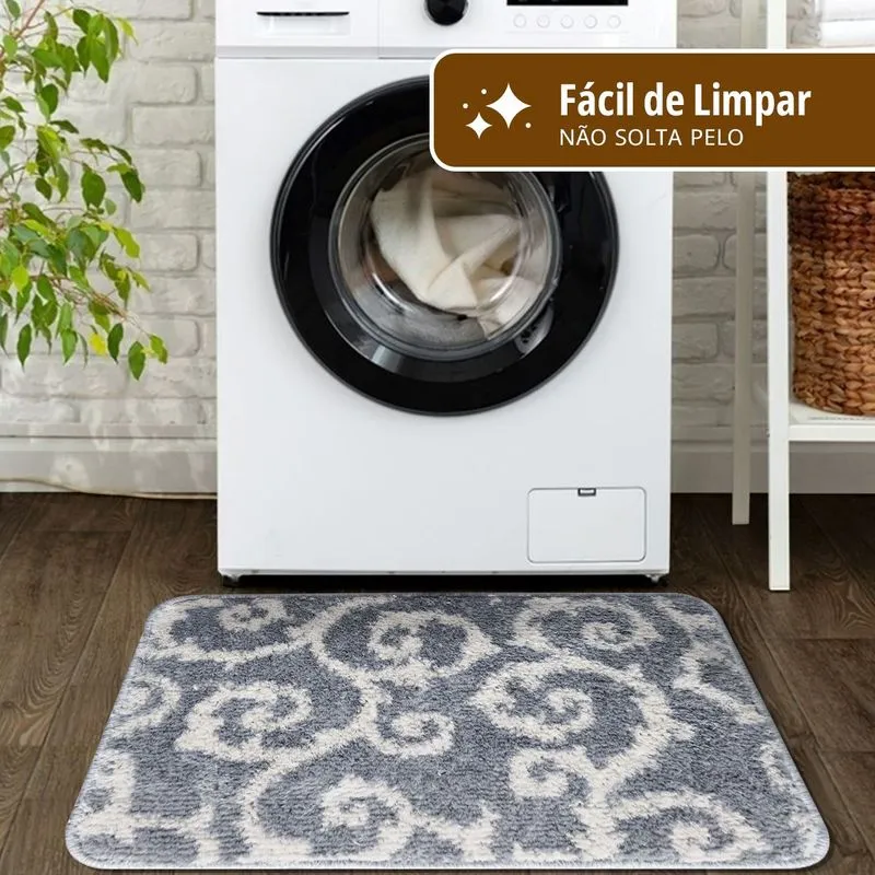 1 Tapete Lavanderia Absorvente Antiderrapante Cozu D2 45x65