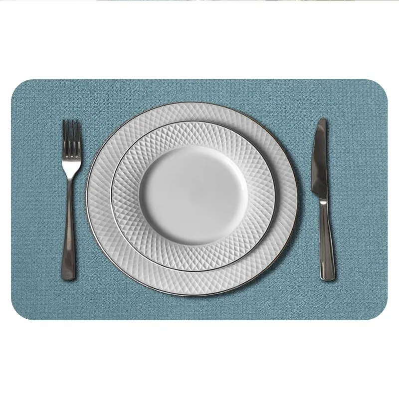 12 Jogo Americano Mesa Posta Luxo Impermeável Pvc Vie Az