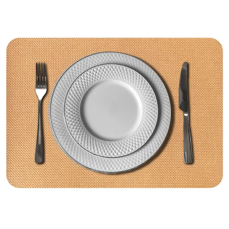 12 Jogo Americano Mesa Posta Luxo Impermeável Pvc Vie Ljc