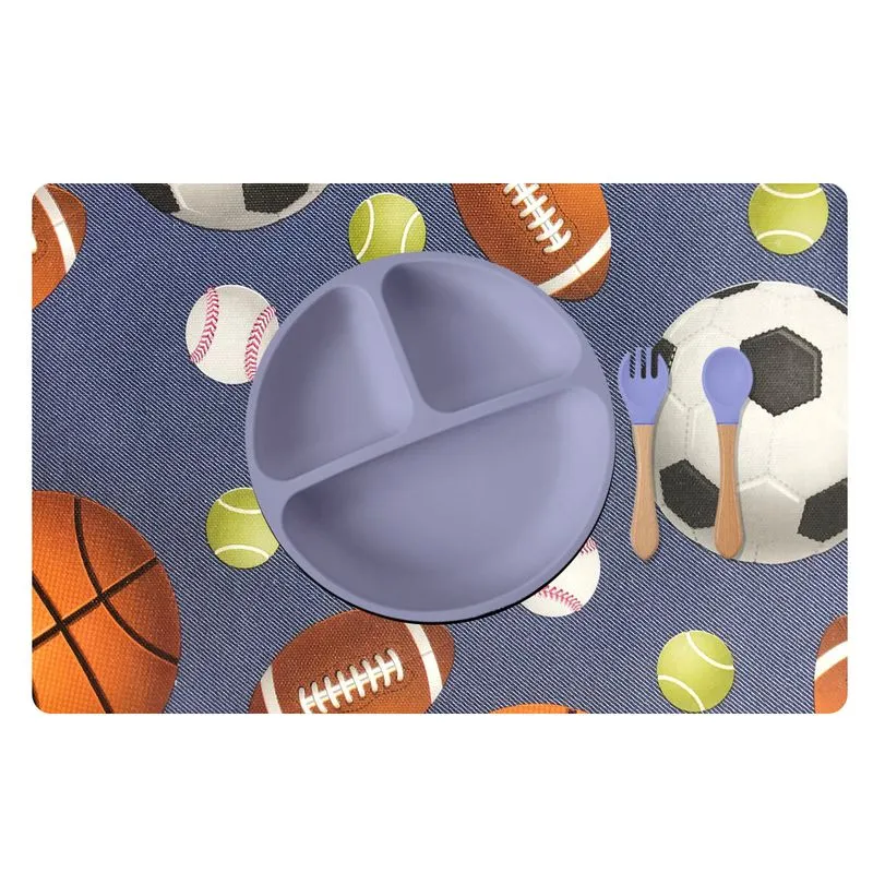 10 Jogo Americano Infantil Esportes Impermeável Pvc