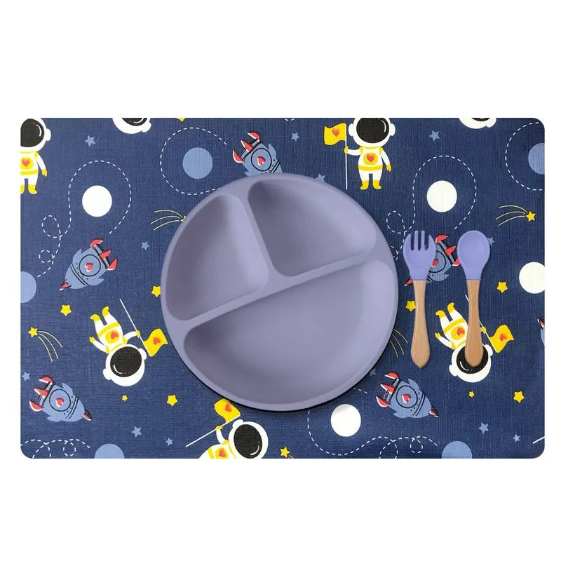 4 Jogo Americano Infantil Astronauta Impermeável Pvc