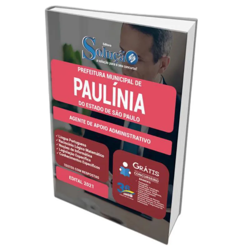 Apostila Concurso Paulínia Sp - Agente Apoio Administrativo