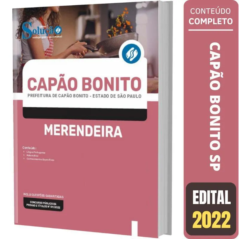 Apostila Concurso Capão Bonito Sp - Merendeira