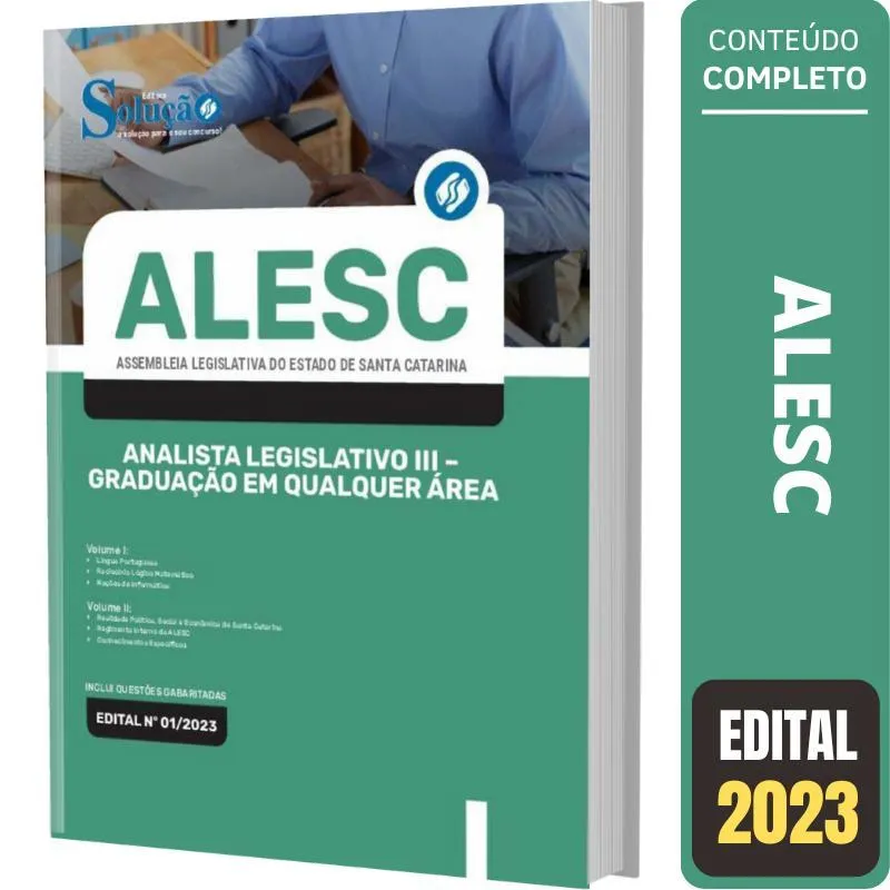 Apostila Alesc - Analista Legislativo 3 - Qualquer Área