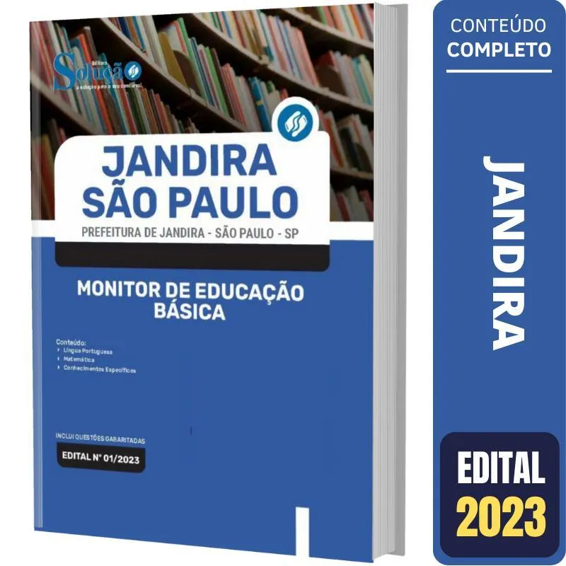 Apostila Concurso Jandira Sp - Monitor De Educação Básica
