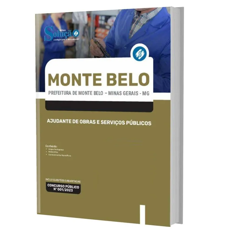 Apostila Monte Belo Mg Ajudante De Obras E Serviços Público