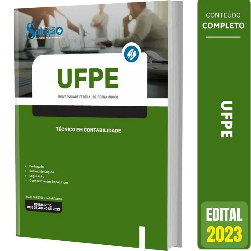 Apostila Concurso Ufpe 2023 - Técnico Em Contabilidade