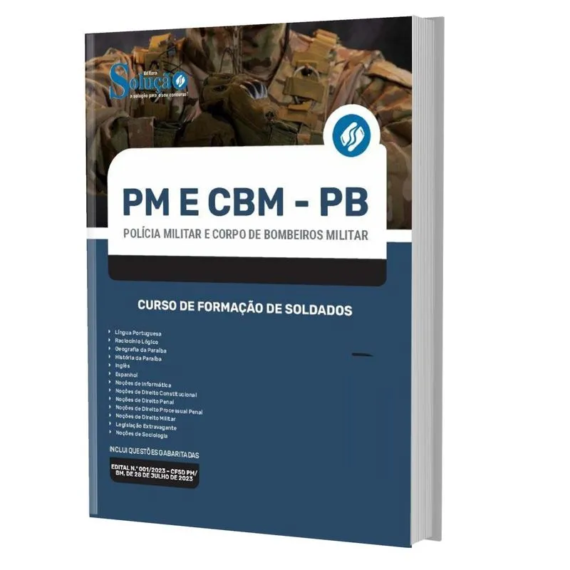 Apostila Concurso Pm Pb E Cbm Pb 2023 - Soldados
