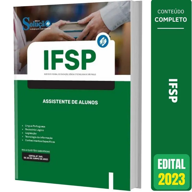 Apostila Ifsp 2023 - Assistente De Alunos