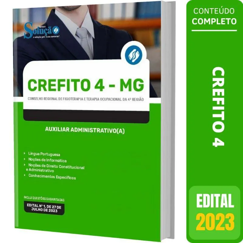 Apostila Concurso Crefito 4 2023 - Auxiliar Administrativo