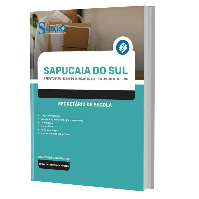 Apostila Concurso Sapucaia Do Sul Rs 2023 Secretário Escola