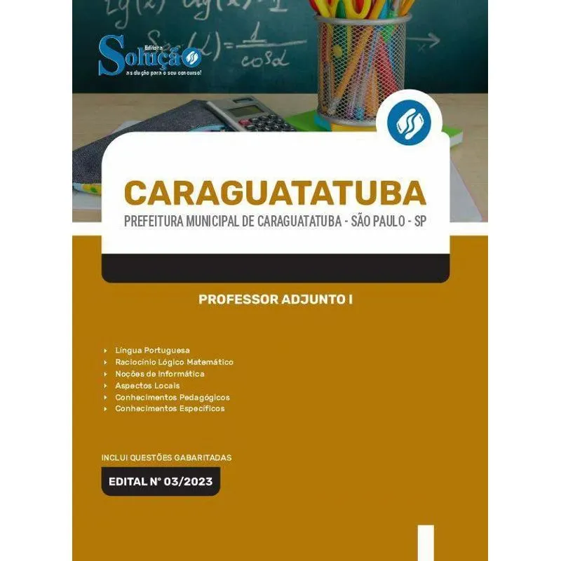 Apostila Prefeitura Caraguatatuba Sp 2024 Professor Adjunto