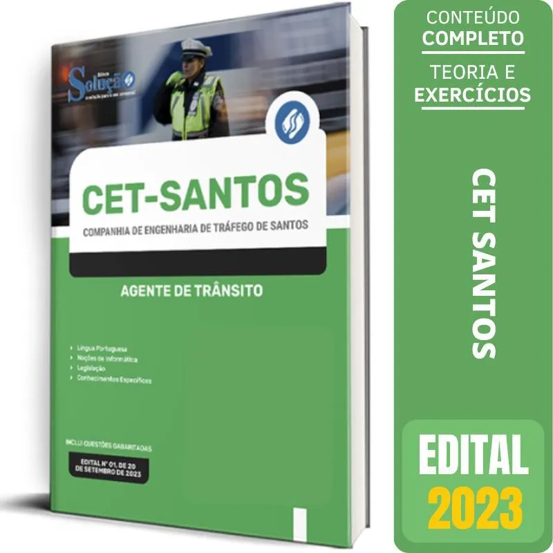 Apostila Cet Santos Sp 2023 - Agente De Trânsito