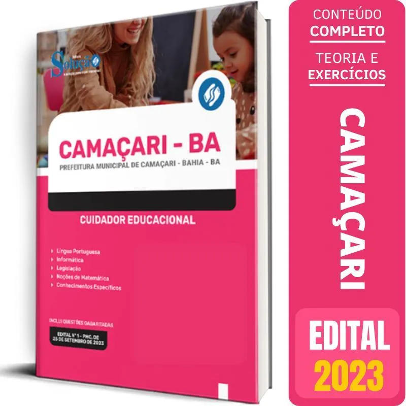 Apostila Prefeitura Camaçari Ba 2023 - Cuidador Educacional