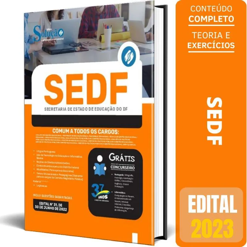 Apostila Concurso Sedf 2023 - Comum A Todos Os Cargos