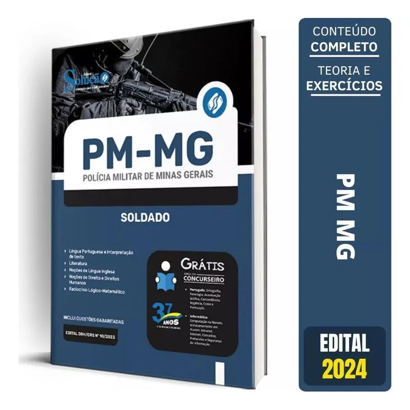 Apostila Concurso Pm Mg 2024 - Soldado