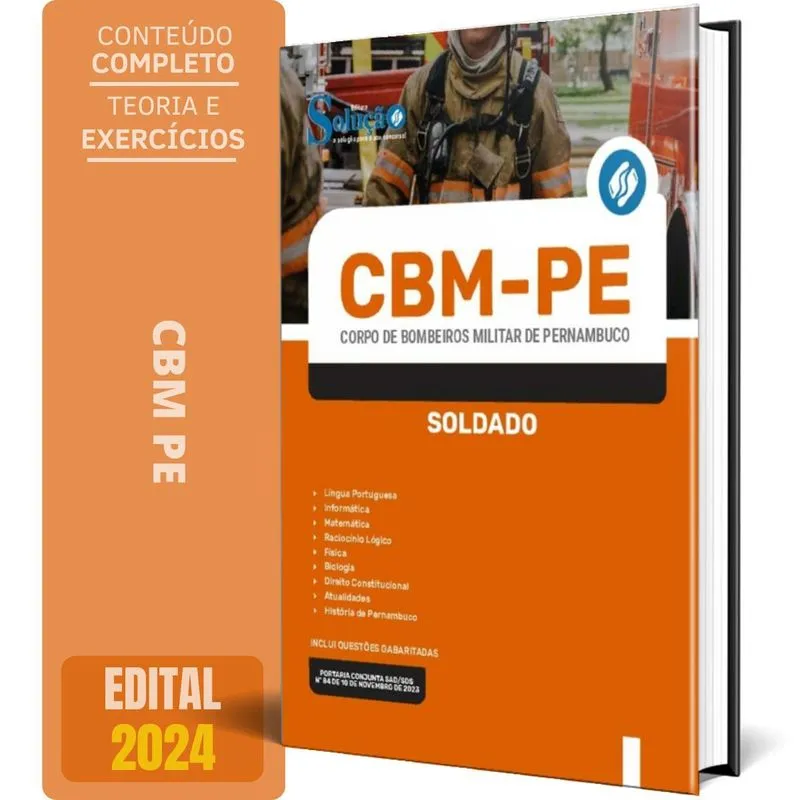 Apostila Concurso Cbm Pe 2024 - Soldado