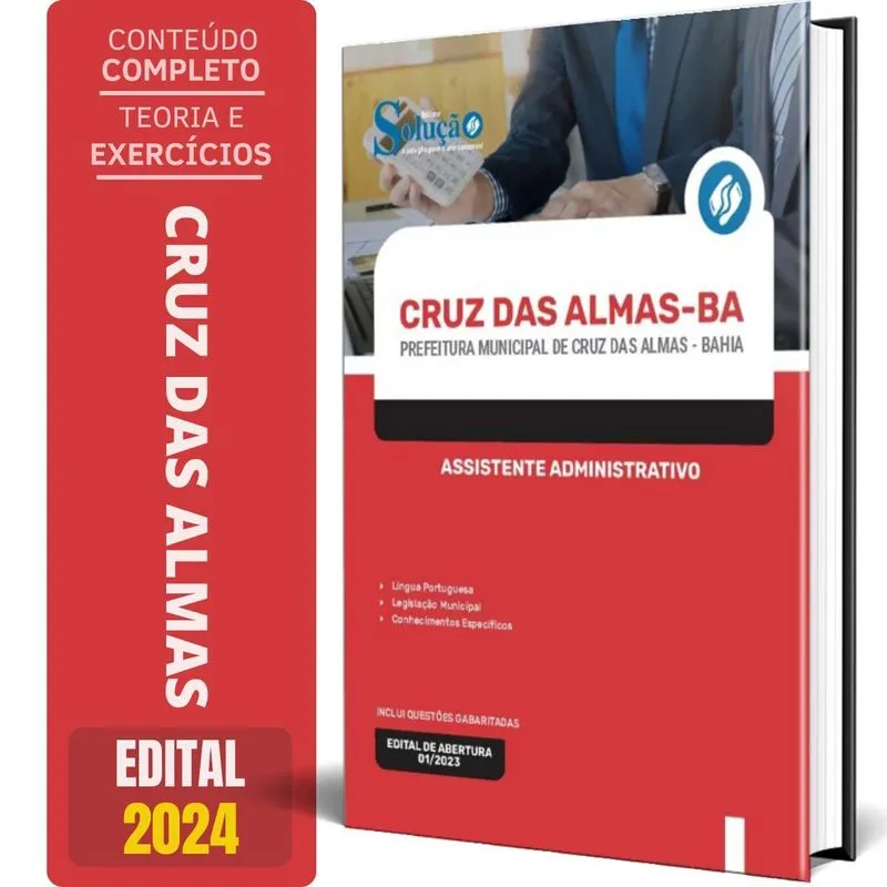 Apostila Prefeitura Cruz Das Almas Ba 2024 Assistente