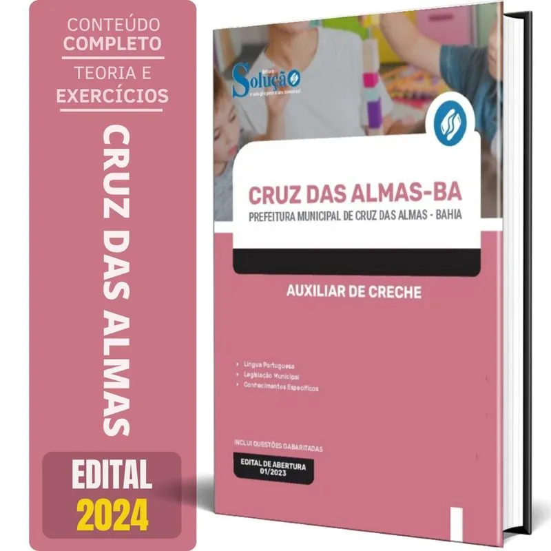 Apostila Prefeitura Cruz Das Almas Ba 2024 - Auxiliar Creche