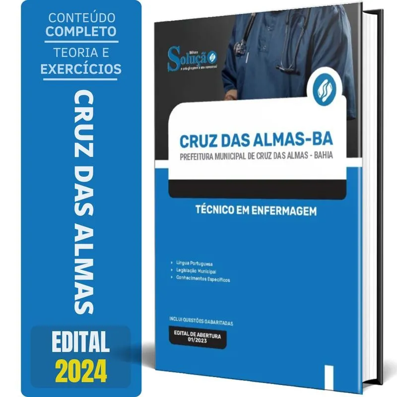 Apostila Prefeitura Cruz Das Almas Ba 2024 Técnico Em
