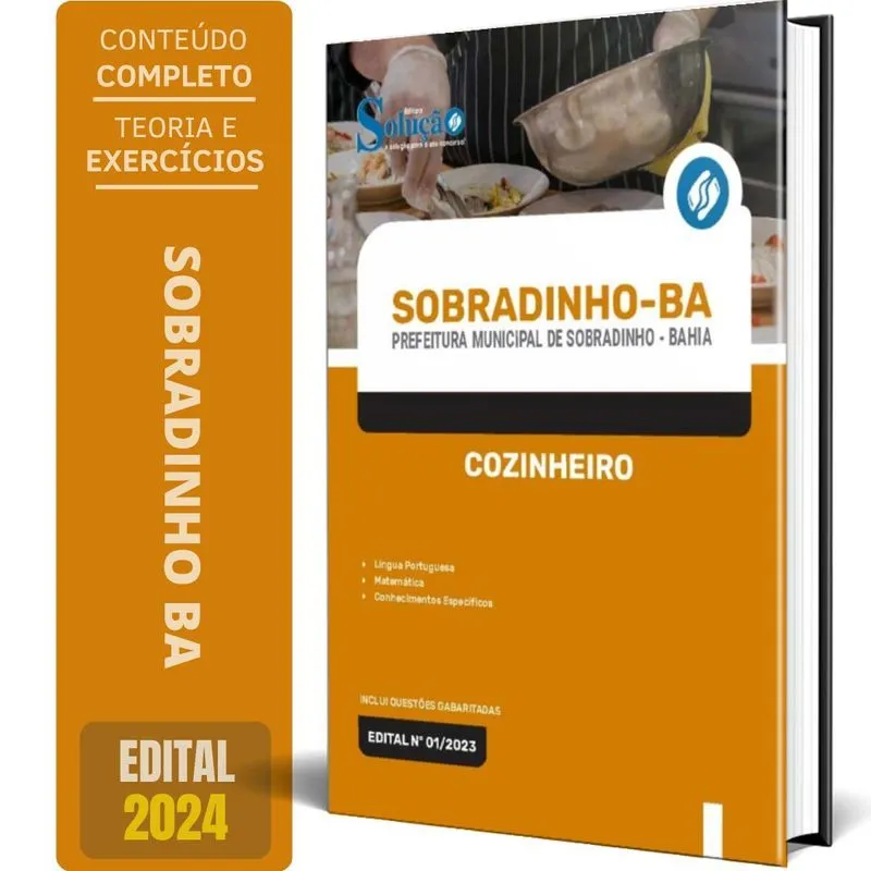 Apostila Prefeitura De Sobradinho Ba 2024 - Cozinheiro