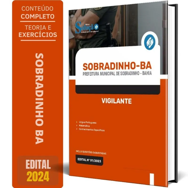 Apostila Prefeitura De Sobradinho Ba 2024 - Vigilante