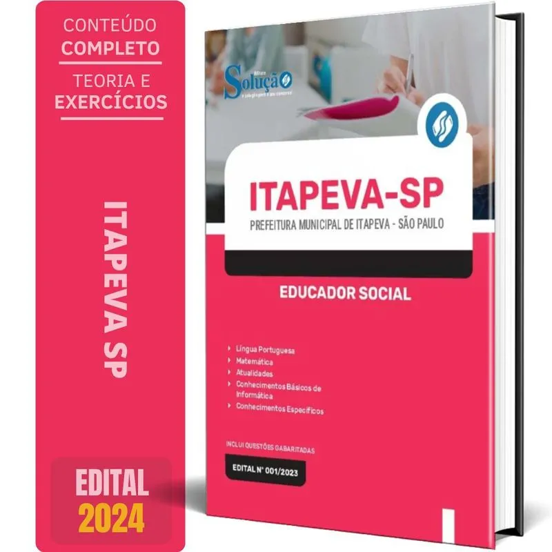 Apostila Prefeitura De Itapeva Sp 2024 - Educador Social