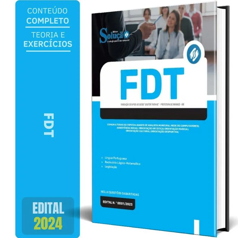 Apostila Prefeitura Manaus Am Fdt 2024 Comum A Todas As