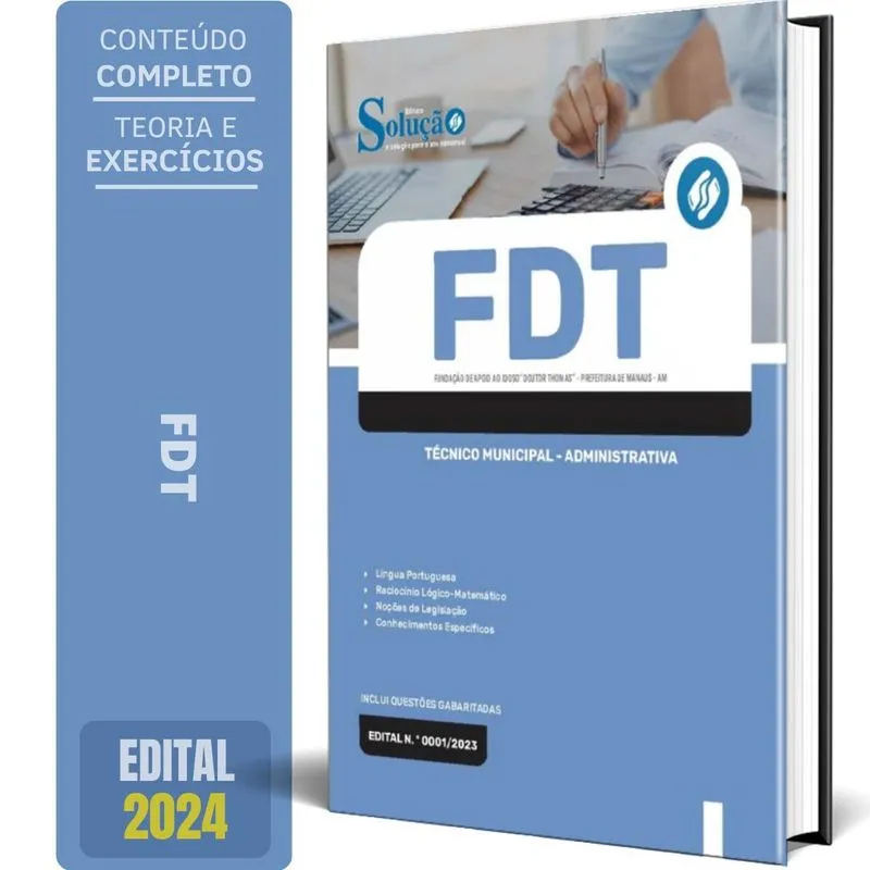 Apostila Prefeitura Manaus Am Fdt 2024 Técnico Municipal