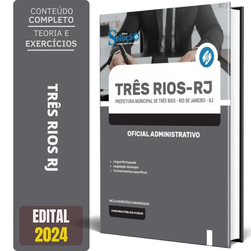 Apostila Prefeitura Três Rios Rj 2024 Oficial Administrativo