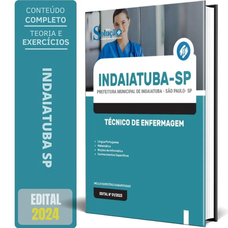 Apostila Prefeitura Indaiatuba Sp 2024 - Técnico Enfermagem