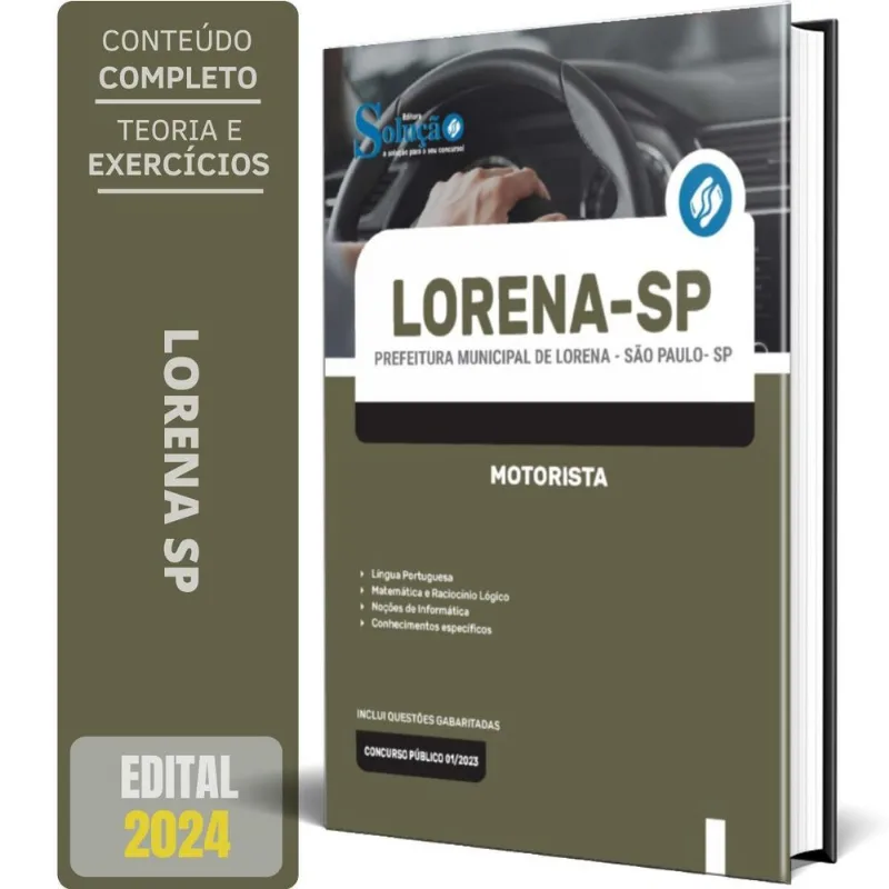 Apostila Prefeitura De Lorena Sp 2024 - Motorista