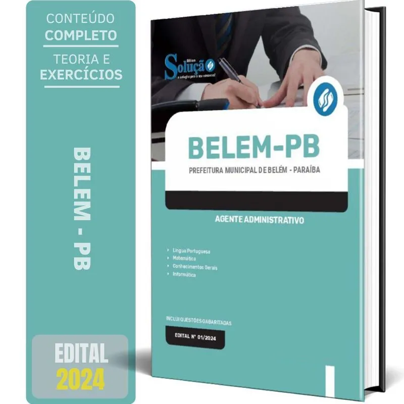 Apostila Prefeitura De Belém Pb 2024 - Agente Administrativo