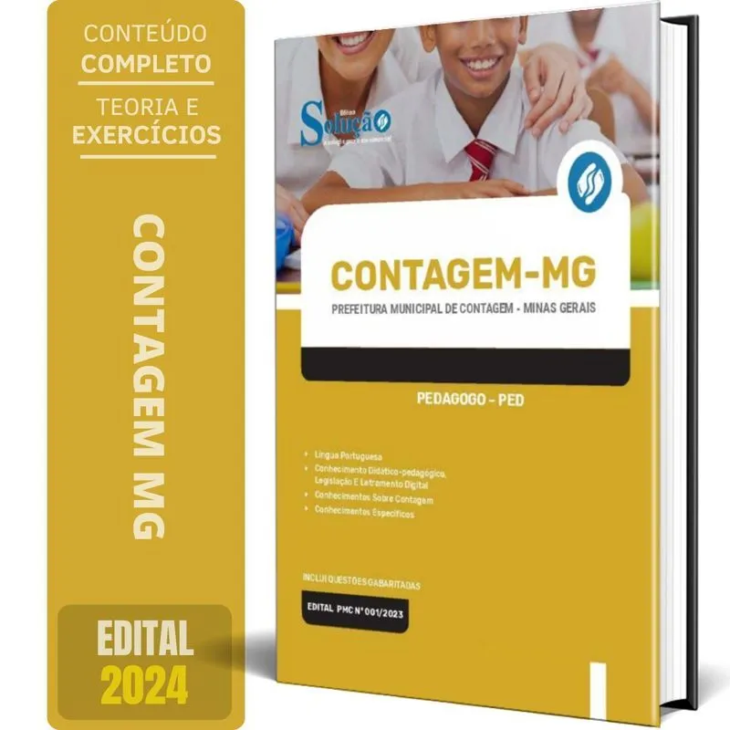 Apostila Prefeitura De Contagem Mg 2024 - Pedagogo - Ped