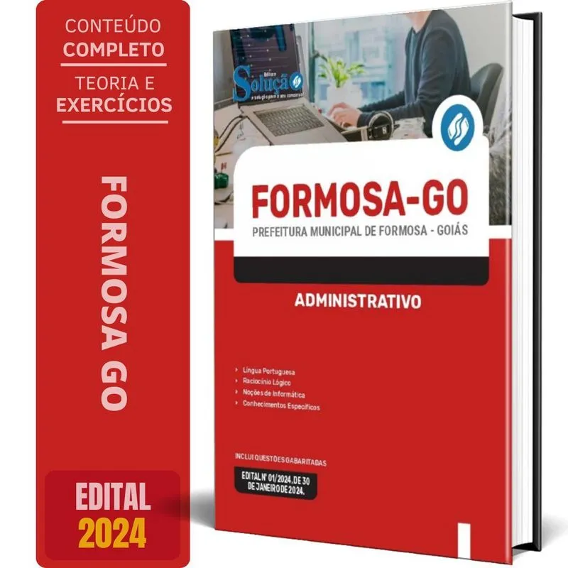 Apostila Prefeitura De Formosa Go 2024 - Administrativo