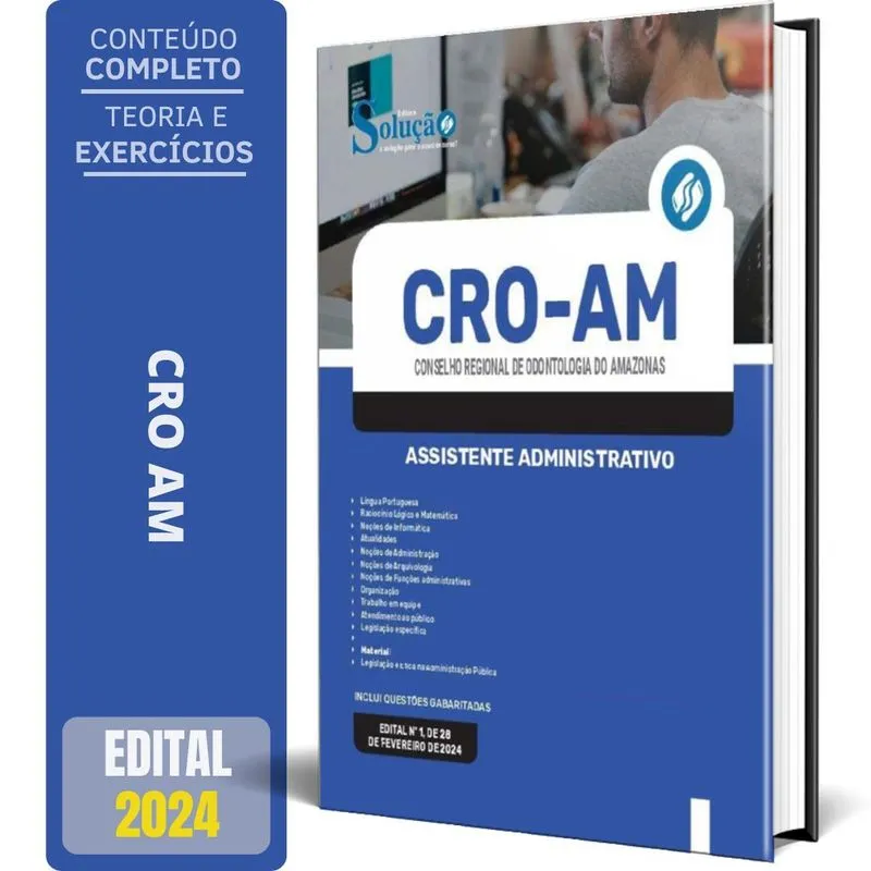 Apostila Cro Am 2024 - Assistente Administrativo
