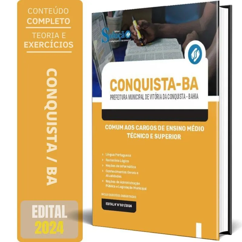 Apostila Prefeitura Vitória Da Conquista Ba 2024 Comum Aos