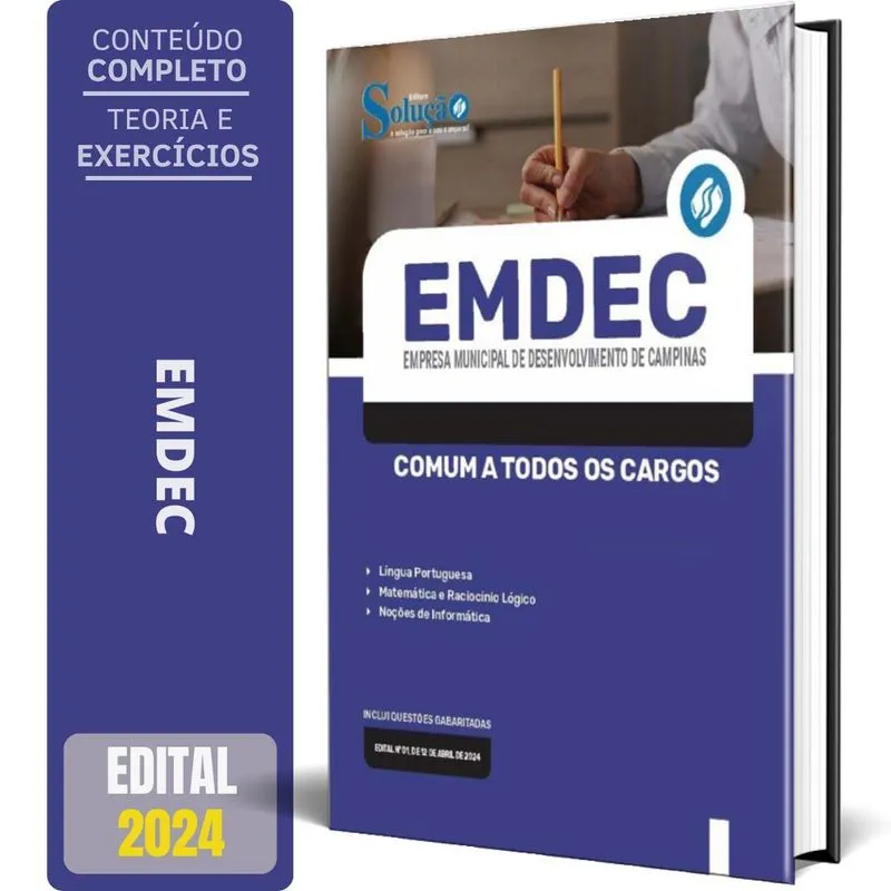 Apostila Emdec 2024 - Comum A Todos Os Cargos