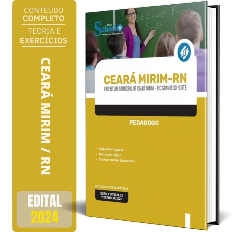 Apostila Prefeitura De Ceará Mirim Rn 2024 - Pedagogo