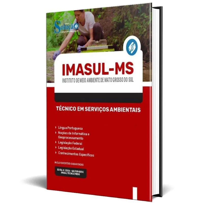 Apostila Imasul Ms 2024 - Técnico Em Serviços Ambientais