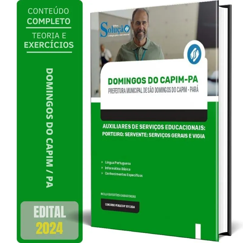 Apostila Prefeitura São Domingos Do Capim Pa 2024 Auxiliares