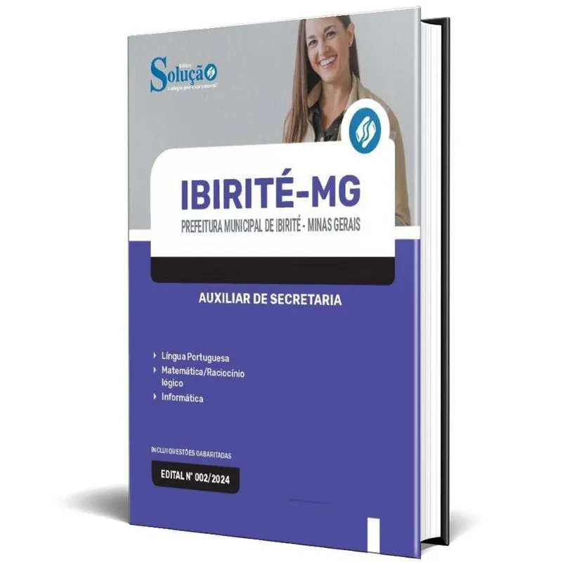 Apostila Prefeitura De Ibirité Mg 2024 - Auxiliar Secretaria