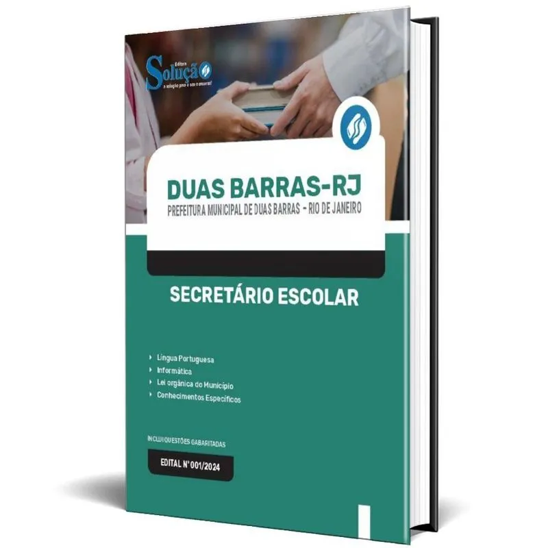 Apostila Prefeitura Duas Barras Rj 2024 - Secretário Escolar