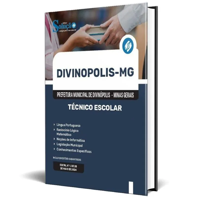 Apostila Prefeitura De Divinópolis Mg 2024 - Técnico Escolar