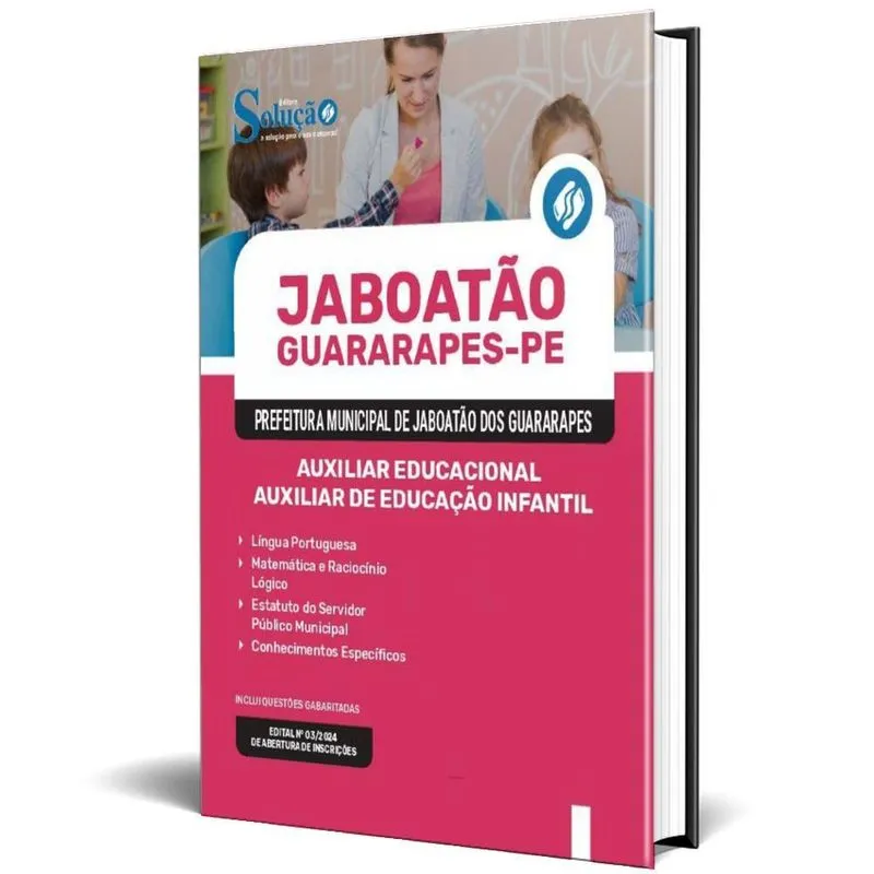 Apostila Prefeitura Jaboatão Dos Guararapes Pe 2024 Auxiliar