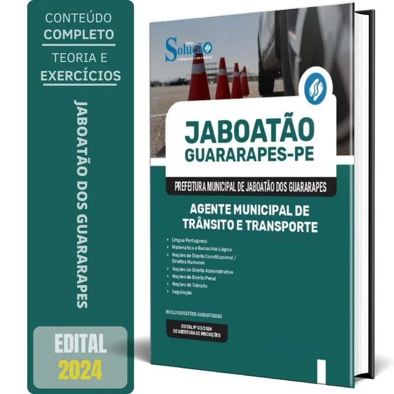 Apostila Prefeitura Jaboatão Dos Guararapes Pe 2024 Agente