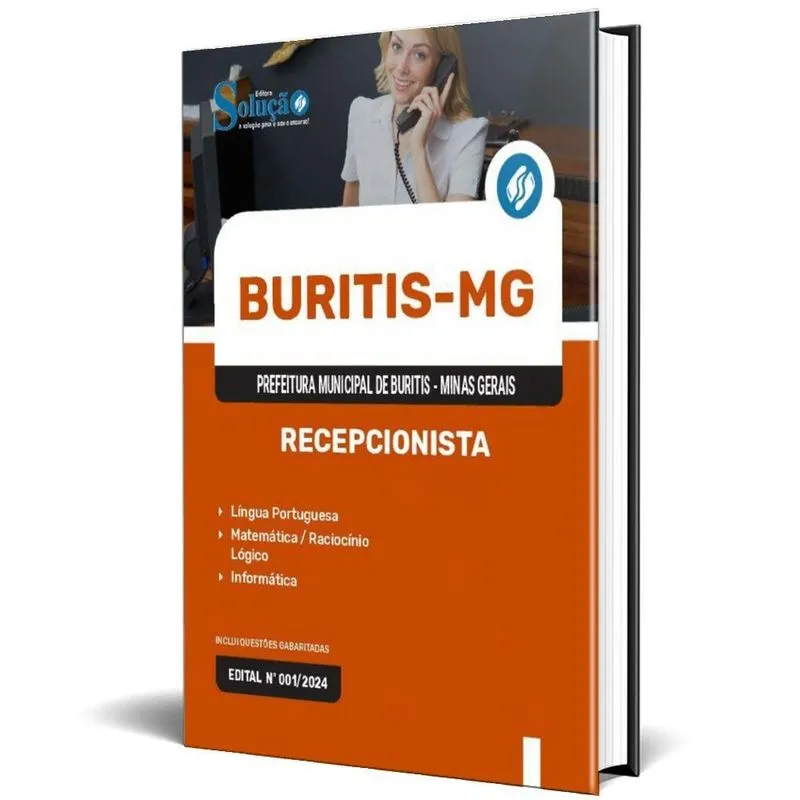 Apostila Prefeitura De Buritis Mg 2024 - Recepcionista