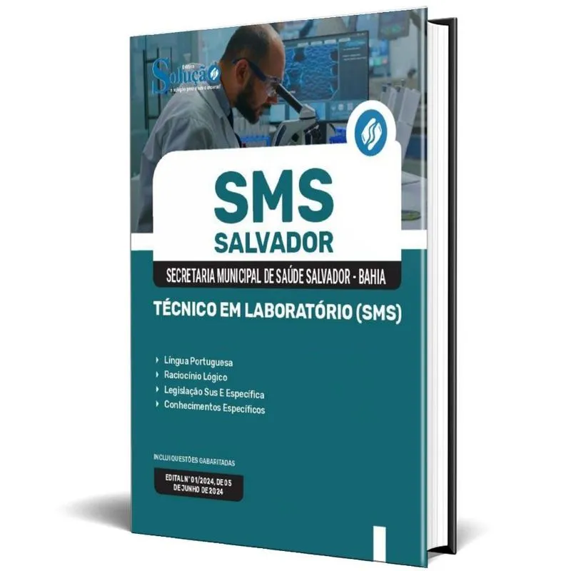Apostila Sms Salvador 2024 - Técnico Em Laboratório (sms)